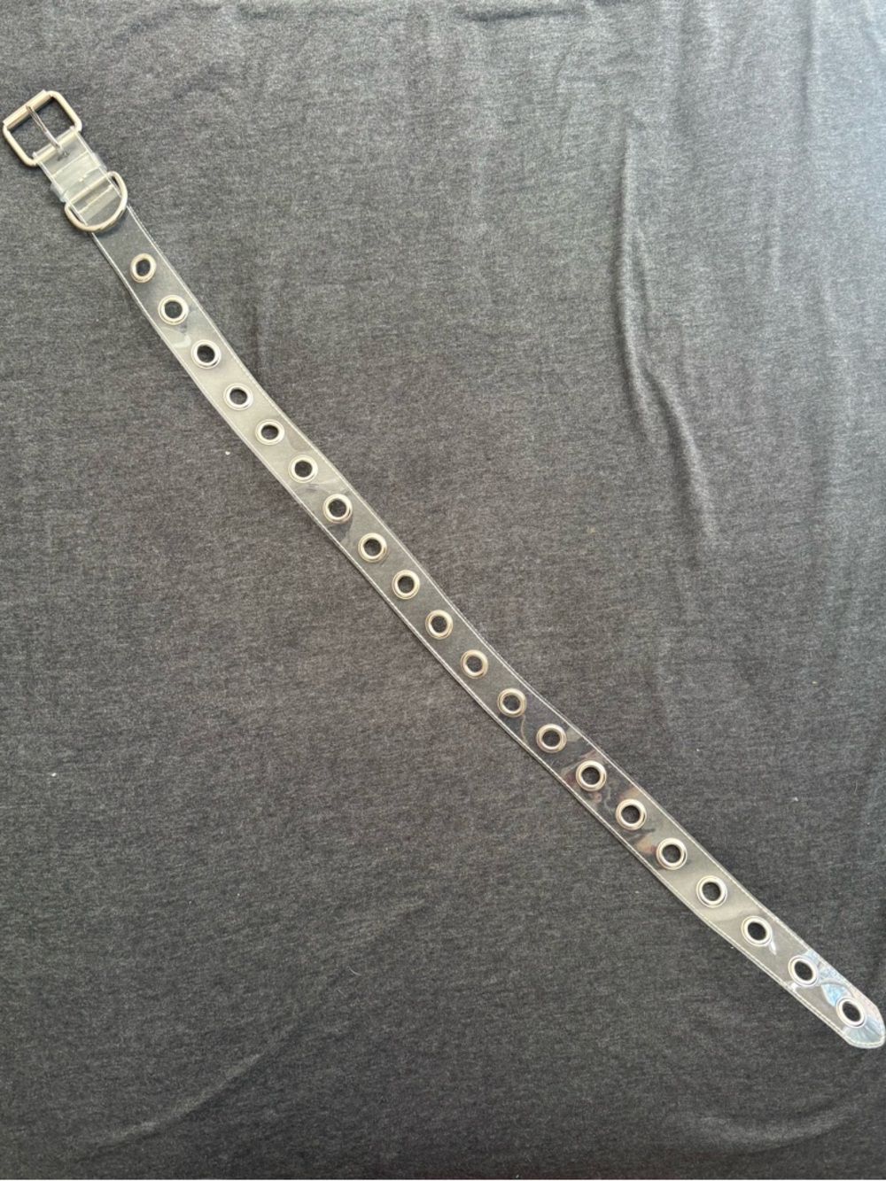 Urban Outfitters Clear Vinyl Grommet Belt